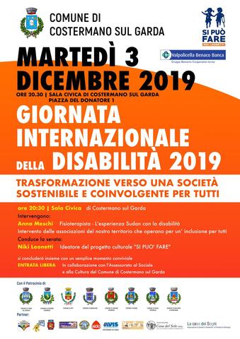 Giornata Internazionale della disabilità 2019